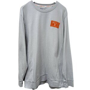 ORANGETHEORY Sweatshirt XXL Light Gray French Terry Long Sleeve Tee